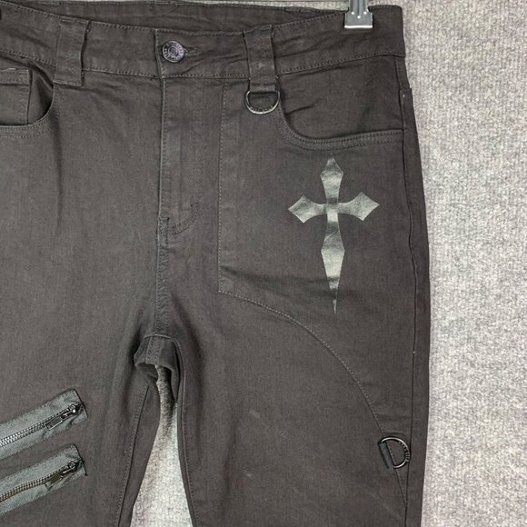 Kill Star Grunge Kill Star Grunge Emo Pockets Punk Black Jeans XL - Picture 3 of 13